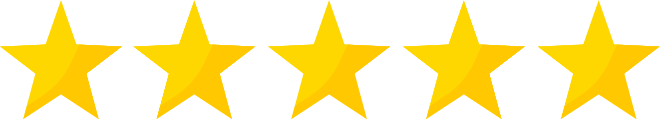 5 star rating on Google Reviews